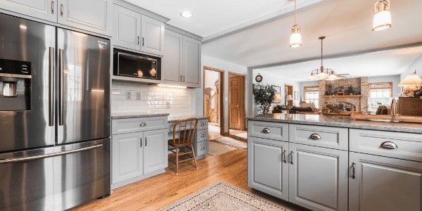 Kitchen Remodeling with modern grey cabinets