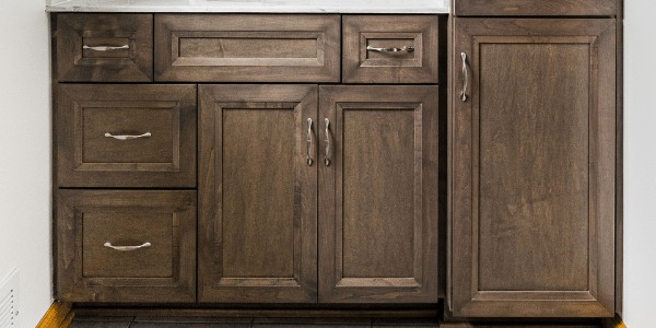 Barnwood Stained Vanity Cabinets