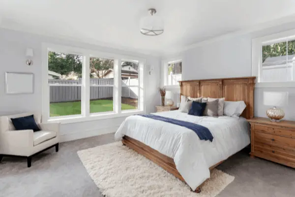 Beautiful Master Bedroom Remodel With Large Windows