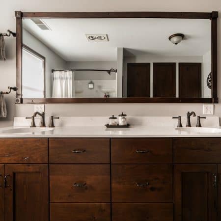 brown bathroom remodel