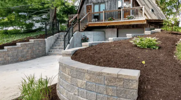 Outdoor Home Remodeling With Retaining Wall