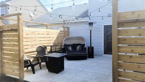 modern patio privacy enclosure