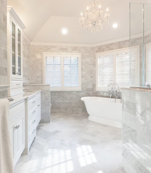 timeless elegance marble master bath