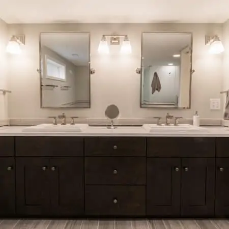 geneva master bathroom mirrors and custom sink