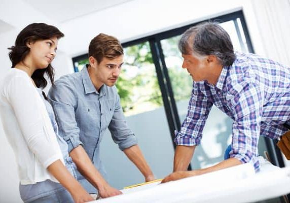 working with a professional home contractor